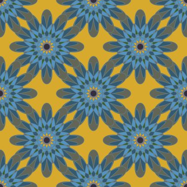  soyut çiçek geometrik Dikişsiz desen arka planı için