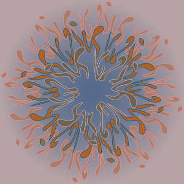 Yeni simetrik soyut mandala. Duvar kağıdı, desen dolgularını, web sayfaları, yüzey dokuları için dekoratif nesne-ebilmek var olmak kullanılmış.