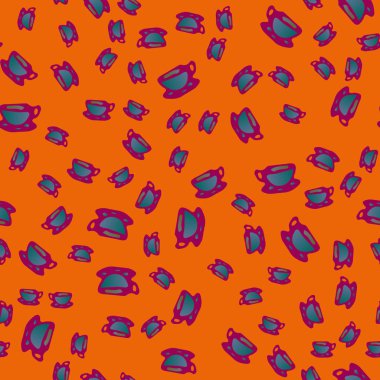 Kahve ya da çay Dikişsiz desen bardak.