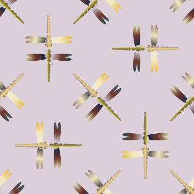 Dekoratif renkli seamless modeli ile şirin yusufçuk