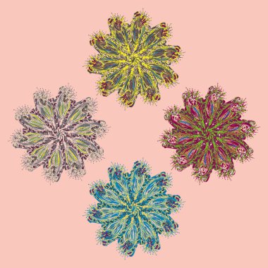 Stil zentangle yeni simetrik mandala doodle ile sanat esin kaynağı oldu. Duvar kağıdı, desen dolgularını, web sayfaları, yüzey dokuları için dekoratif nesne-ebilmek var olmak kullanılmış.