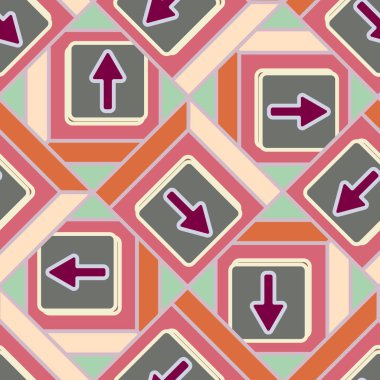 Ok düğmeleri ile Dikişsiz soyut desen