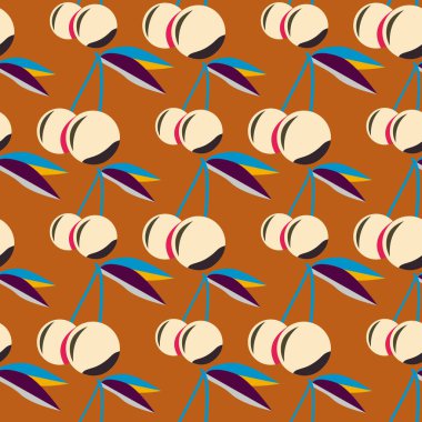 kiraz seamless modeli. Tekstil Ambalaj ve duvar kağıtları için iyi.