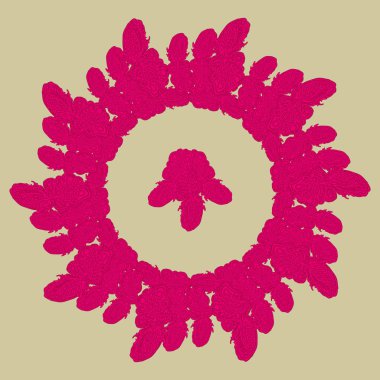 Stil zentangle yeni simetrik mandala sanat doodle ile esinlenerek.. 