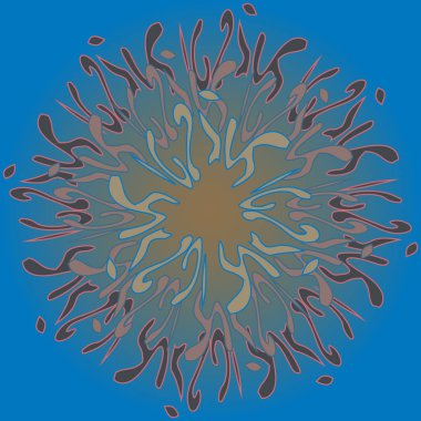 Yeni simetrik soyut mandala. Duvar kağıdı, desen dolgularını, web sayfaları, yüzey dokuları için dekoratif nesne-ebilmek var olmak kullanılmış.