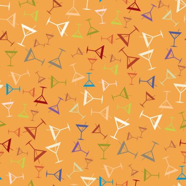 Tropik kokteyller renkli seamless modeli