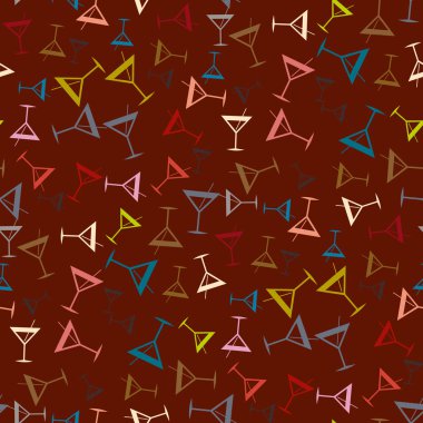 Tropik kokteyller renkli seamless modeli