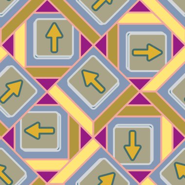 Ok düğmeleri ile Dikişsiz soyut desen