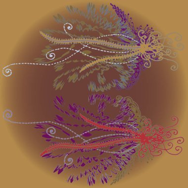 Yeni tasarım çalışmaları için el yapımı doodle ile soyut desen.