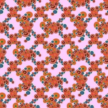 Soyut geometrik renkli seamless modeli daireler, arka plan ile