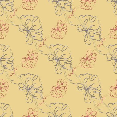 Çok renkli yay ve kurdeleler parlak seamless modeli.