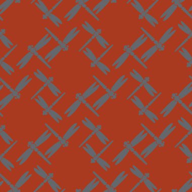 Dekoratif renkli seamless modeli ile şirin yusufçuk