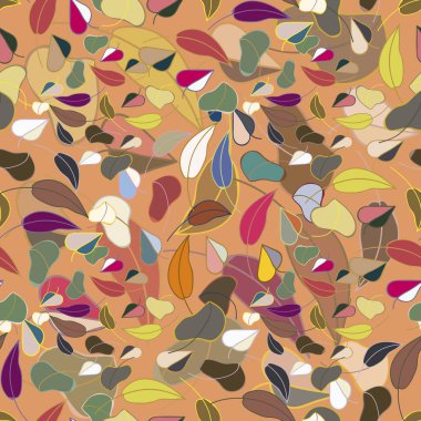sonbahar yaprakları seamless modeli, vektör çizim 