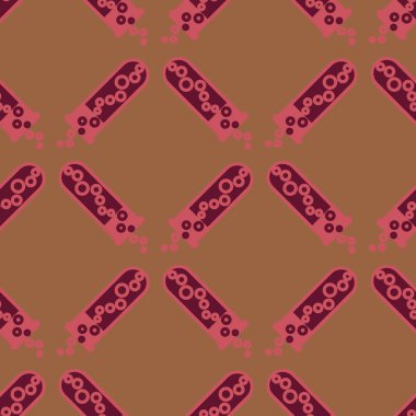 Kimya test tüpleri parlak arka plan üzerinde. Seamless modeli.