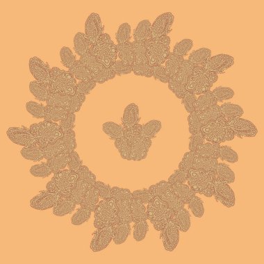 Stil zentangle yeni simetrik mandala sanat doodle ile esinlenerek.. 