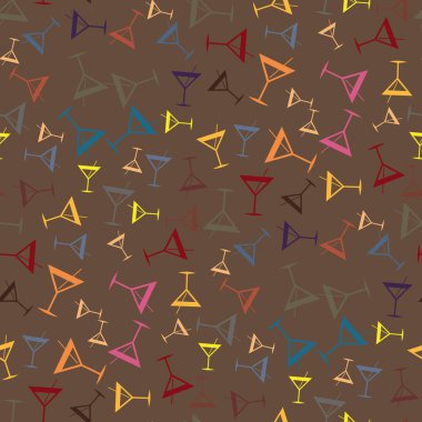 Tropik kokteyller renkli seamless modeli