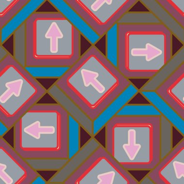 Ok düğmeleri ile Dikişsiz soyut desen