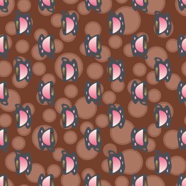 Bardak kahve veya çay arka plan seamless modeli üzerinde noktalı.