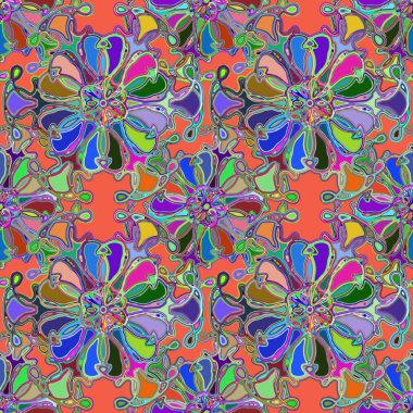 Soyut kaleydoskop renkli Dikişsiz desen arka planı için. 
