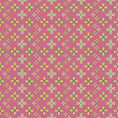 Çiçekler, vektör çizim ile çok renkli geometrik seamless modeli 