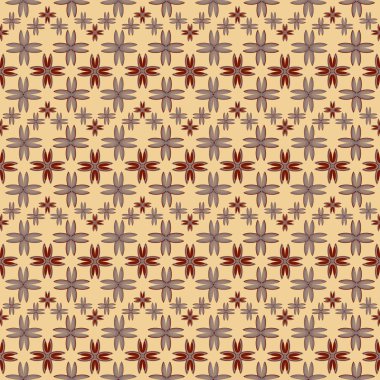 Çiçekler, vektör çizim ile çok renkli geometrik seamless modeli 