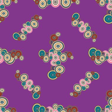 Soyut geometrik renkli seamless modeli daireler ile