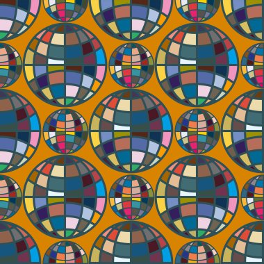 Renk seamless modeli ile işbirliği dünya küre.