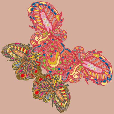 Kelebek doodle yeni tasarım zentangle sanat ilham