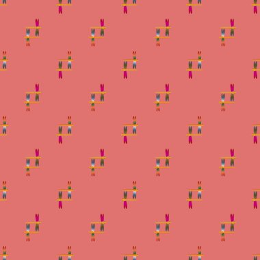 Dekoratif renkli seamless modeli ile şirin yusufçuk