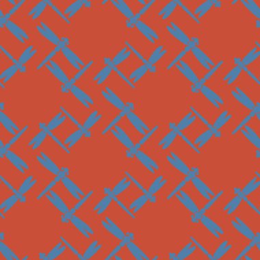 Dekoratif renkli seamless modeli ile şirin yusufçuk