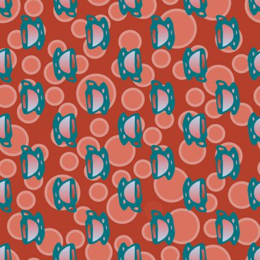 Bardak kahve veya çay arka plan seamless modeli üzerinde noktalı.