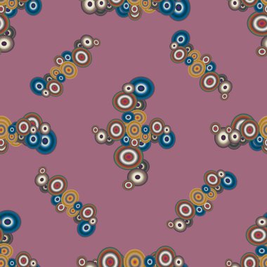 Soyut geometrik renkli seamless modeli daireler ile