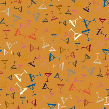 Tropik kokteyller renkli seamless modeli
