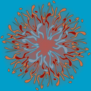 Yeni simetrik soyut mandala. Duvar kağıdı, desen dolgularını, web sayfaları, yüzey dokuları için dekoratif nesne-ebilmek var olmak kullanılmış.