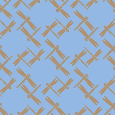 Dekoratif renkli seamless modeli ile şirin yusufçuk