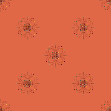 Vintage seamless modeli, vektör çizim 