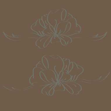 Set çekilmiş yay izole el renk arka plan üzerinde.