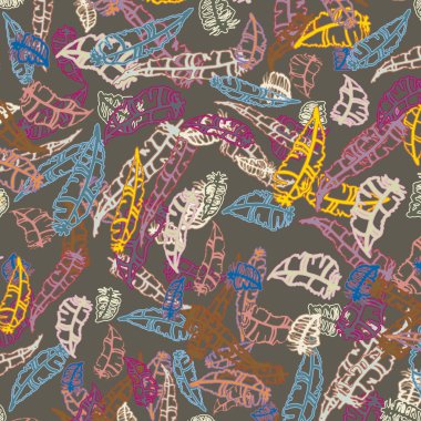 Tüyler, vektör çizim ile zemin 