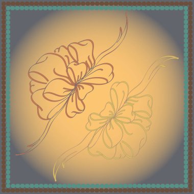 Set çekilmiş yay izole el renk arka plan üzerinde.