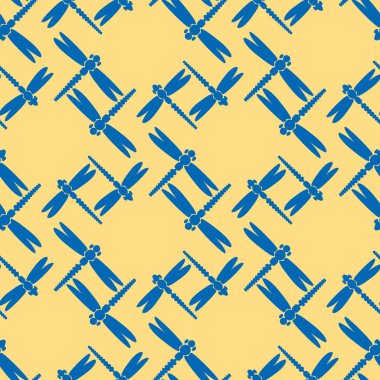 Dekoratif renkli seamless modeli ile şirin yusufçuk