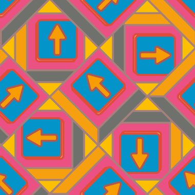 Ok düğmeleri ile Dikişsiz soyut desen