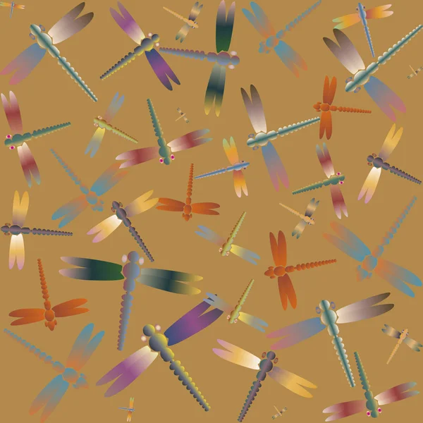 Dekoratif renkli seamless modeli ile şirin yusufçuk