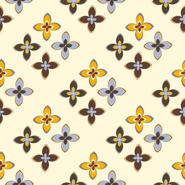 Çiçekler, vektör çizim ile çok renkli geometrik seamless modeli 