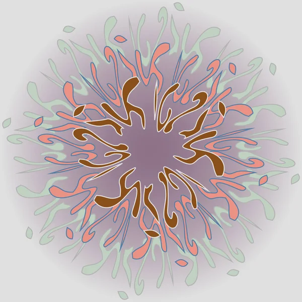 Mandala Abstrak Simetris Baru Objek Dekoratif Dapat Digunakan Untuk Wallpaper - Stok Vektor