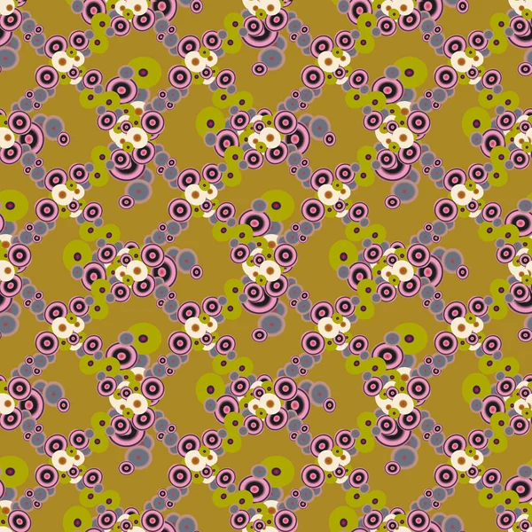 Modèle Abstrait Géométrique Coloré Sans Couture Avec Des Cercles Fond — Image vectorielle