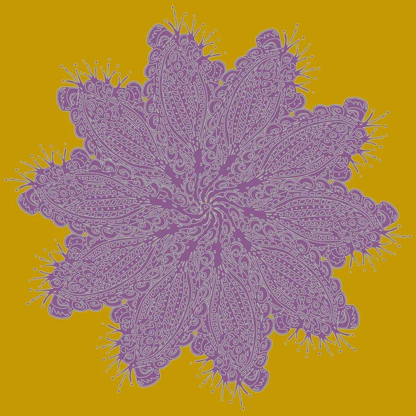 Basit renkli soyut mandala. Parlak dairesel süsleme basit şekiller oluşur. 