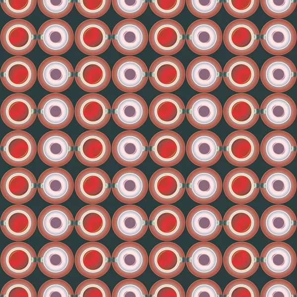 Bardak kahve veya çay arka plan seamless modeli üzerinde noktalı.