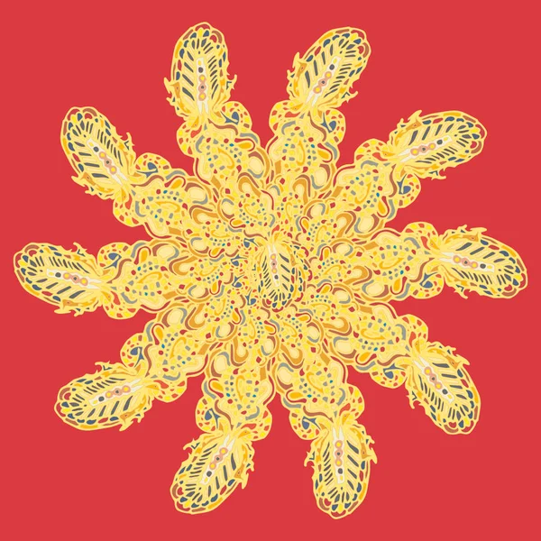 Stil zentangle yeni simetrik mandala doodle ile sanat esin kaynağı oldu. Duvar kağıdı, desen dolgularını, web sayfaları, yüzey dokuları için dekoratif nesne-ebilmek var olmak kullanılmış.