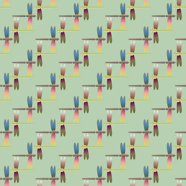 Dekoratif renkli seamless modeli ile şirin yusufçuk