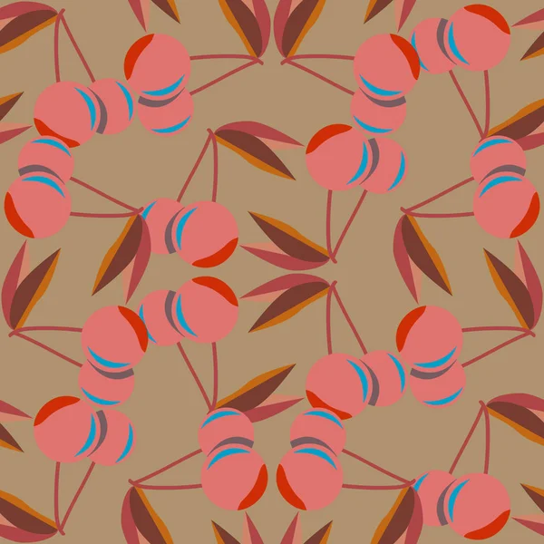 kiraz seamless modeli. Tekstil Ambalaj ve duvar kağıtları için iyi.